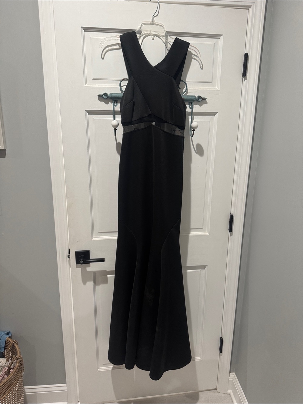 Teeze Me Black Cross-Back Maxi Dress